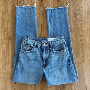Rag & Bone Wren High-Rise Slim Straight Medium Wash Jeans Size 23